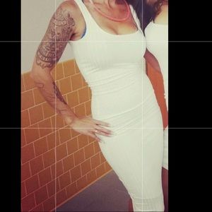 White Midi Bandage Dress